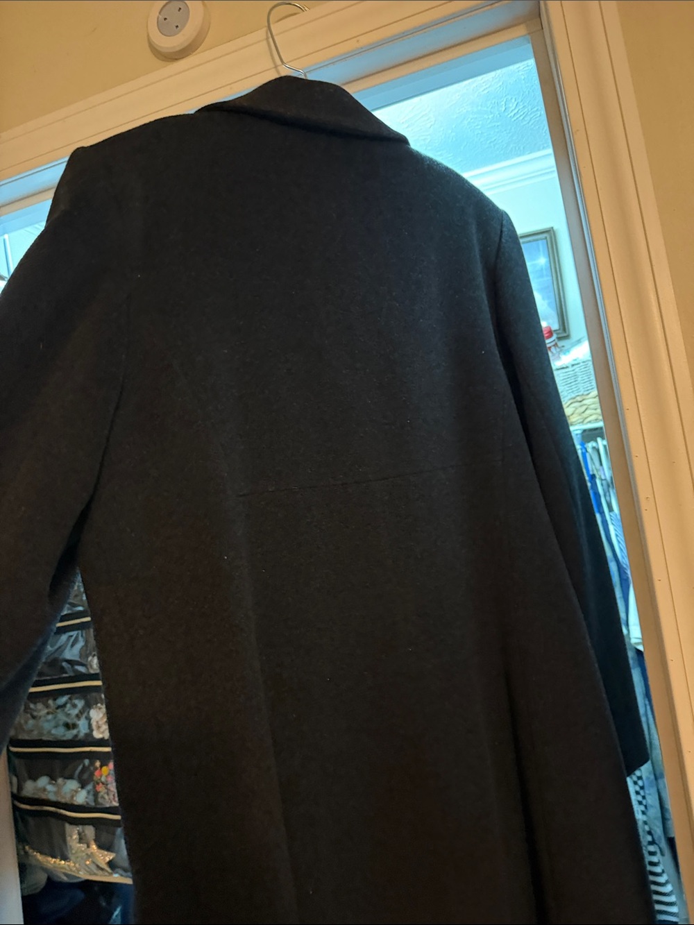 Larry Levine Black Womens  Wool Pea Coat - Picture 6 of 7
